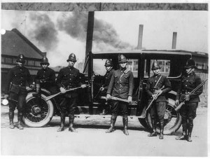 Pennsylvania State Troopers Riot Squad in 1919