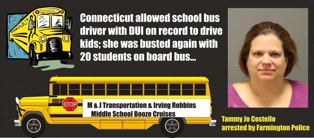 Connecticut School Bus Driver Tammy Jo Costello busted 2nd time for DUI