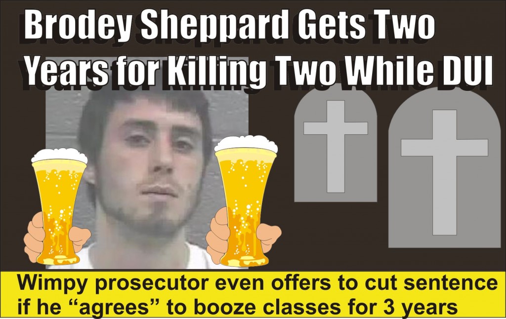 Brodey Sheppard gets two years for killing two