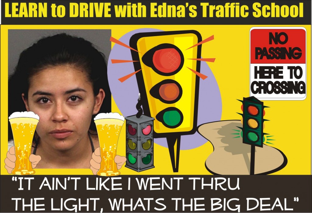 Edna Gonzalez Riverside County Calif DUI arrest crash into traffic light 062915