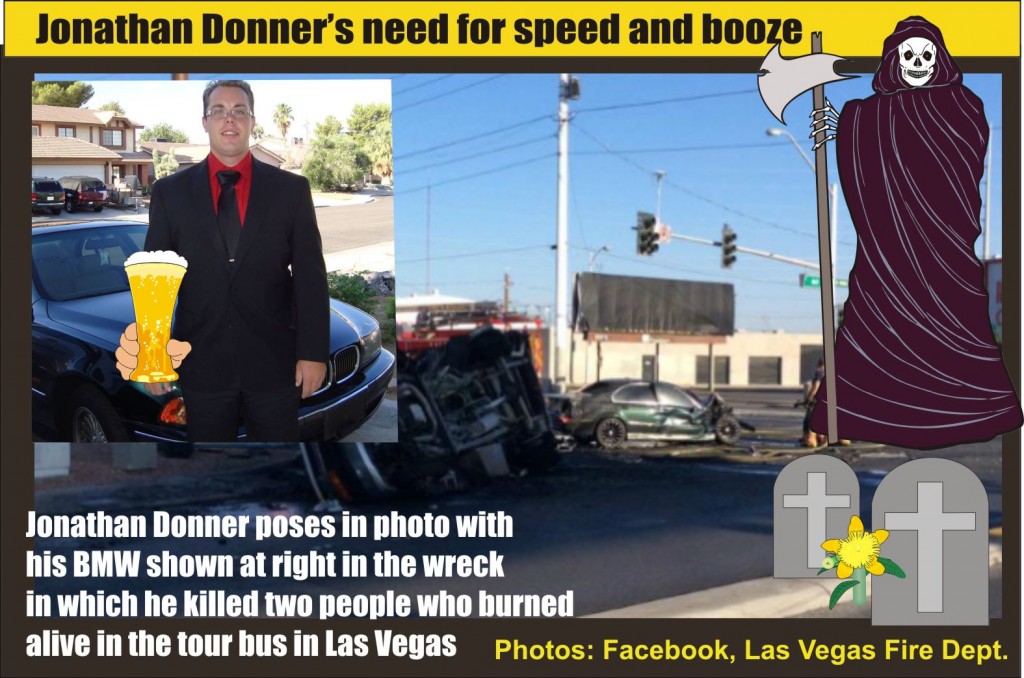 Jonathan Donner's need for speed and booze burned two alive in Las Vegas