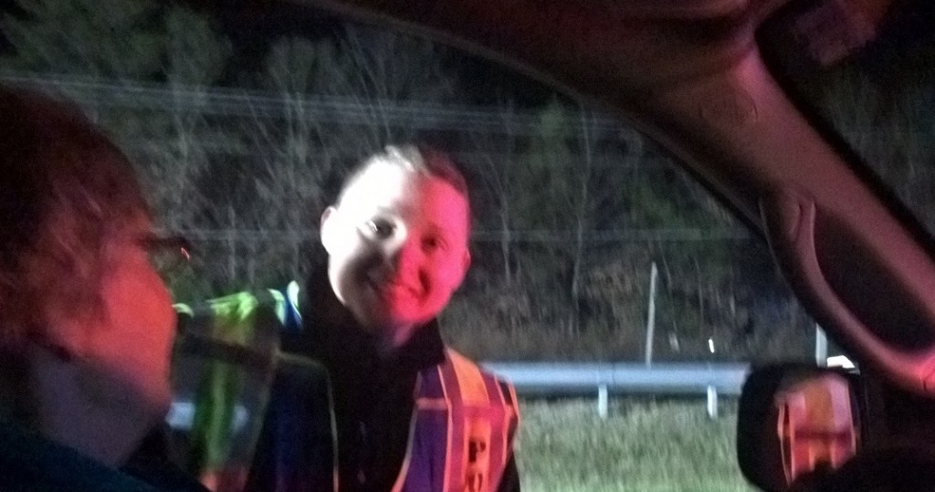 Federal Police Officer assisted Maryland State Police and Charles Sheriff's Officers on Rt. 228 Waldorf sobriety checkpoint on Dec. 16, 2015. in memory of Montgomery County Police Officer Noah Leotta who was killed in 2015 by a DUI driver.  THE CHESAPEAKE TODAY photo